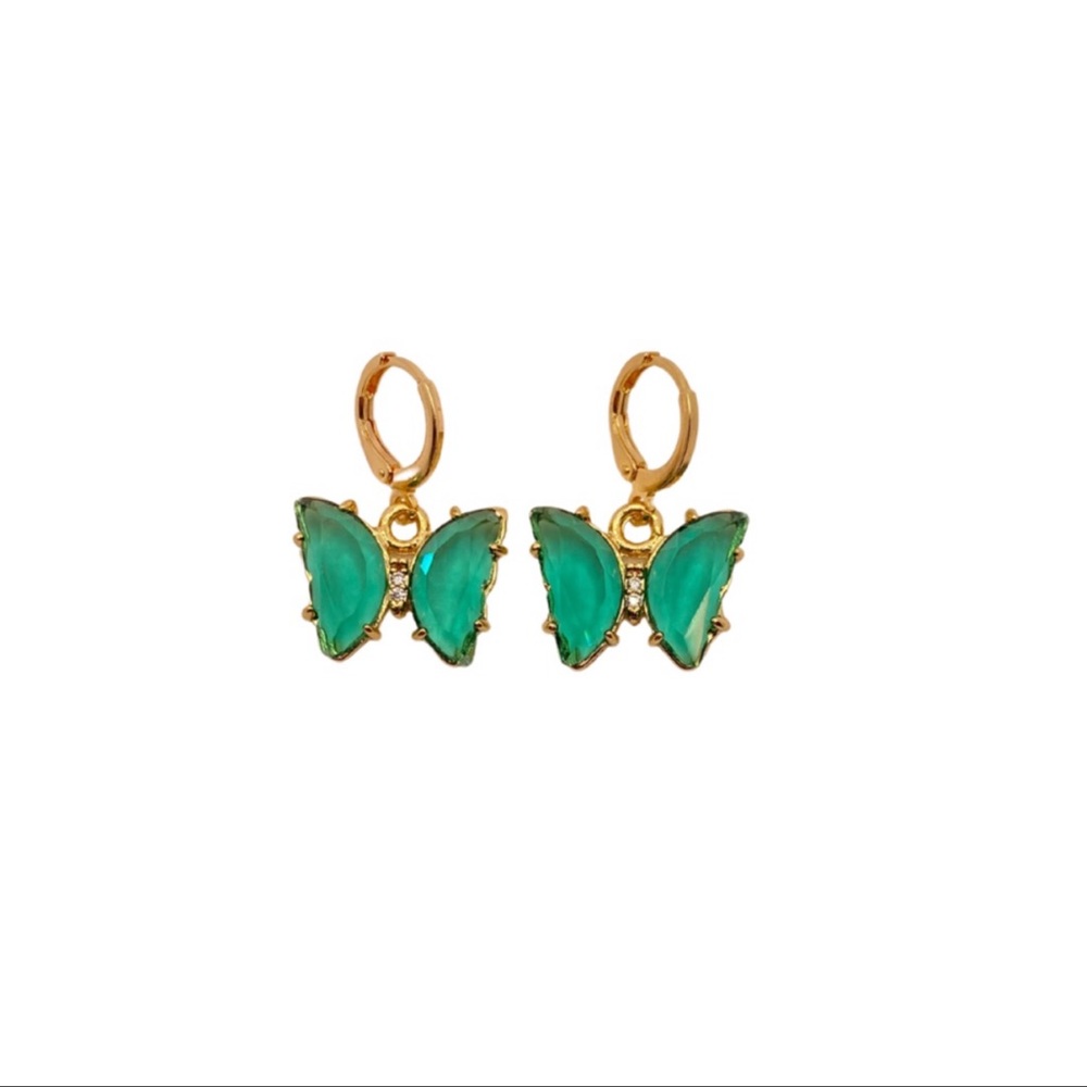Crystal butterfly earrings